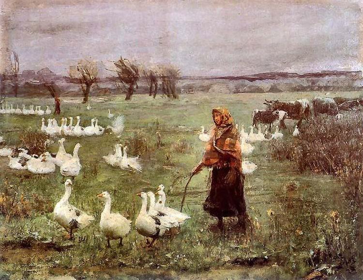 Teodor Axentowicz The Goose Girl.